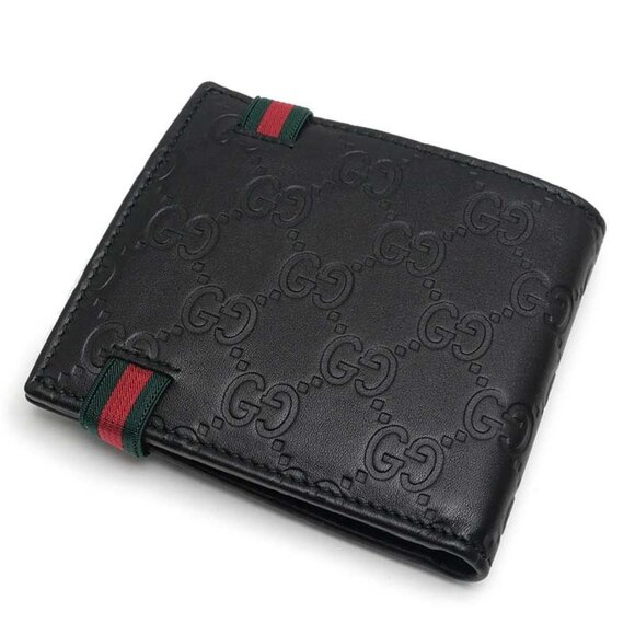 Gucci Bifold Wallet Leather Guccissima Black - Picture 2 of 5